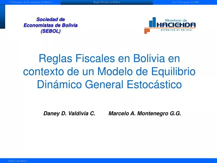 reglas fiscales en bolivia en contexto de un modelo de equilibrio din mico general estoc stico