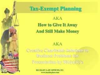 Tax-Exempt Planning