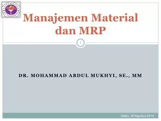 manajemen material dan mrp