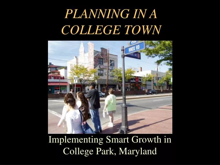 planning in a college town