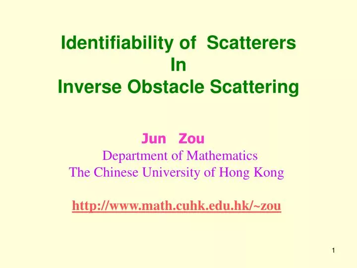 identifiability of scatterers in inverse obstacle scattering