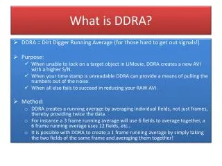 What is DDRA?