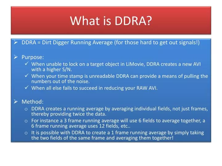 what is ddra