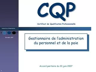 cqp certificat de qualification professionnelle
