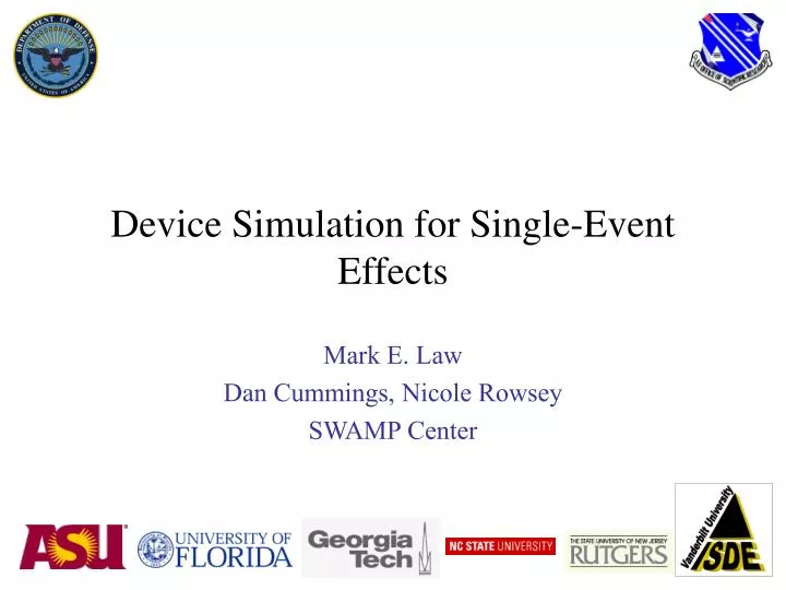 device simulation for single event effects