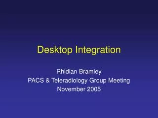 Desktop Integration