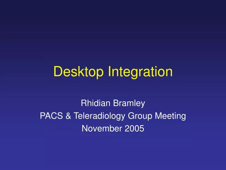 desktop integration