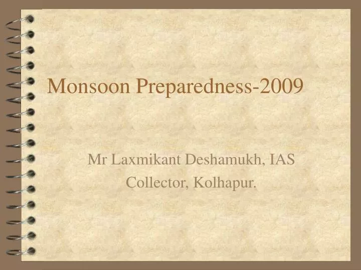 monsoon preparedness 2009