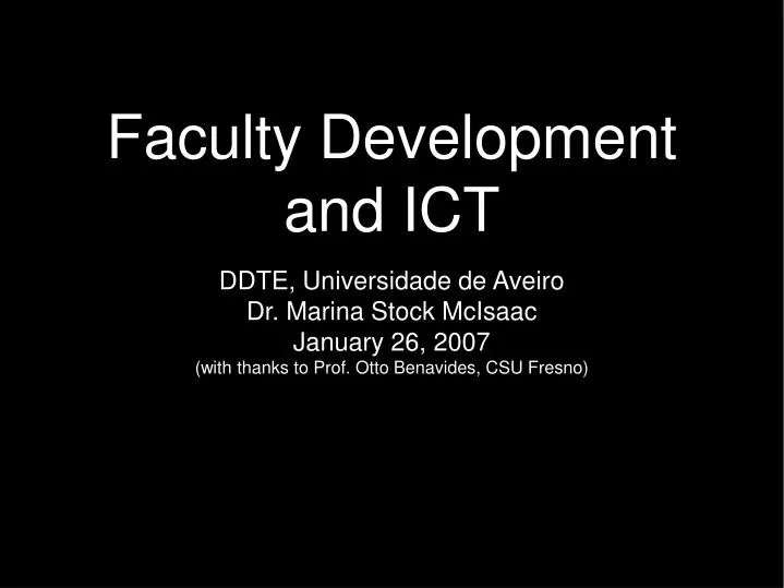 faculty development and ict
