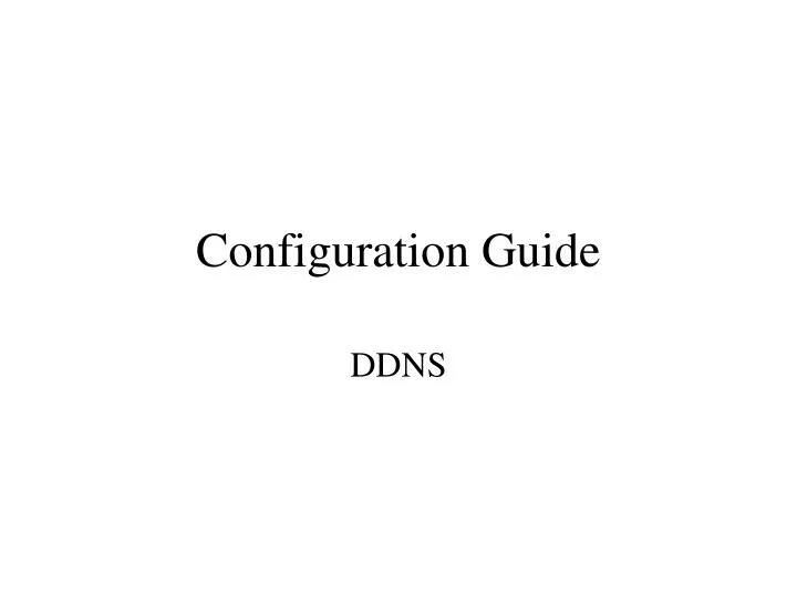 configuration guide