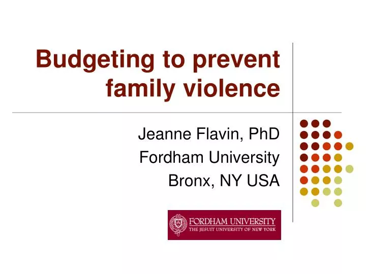 budgeting to prevent family violence