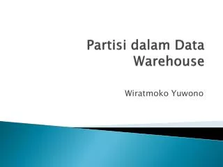 partisi dalam data warehouse