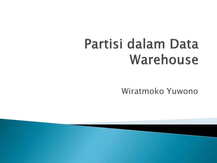 partisi dalam data warehouse