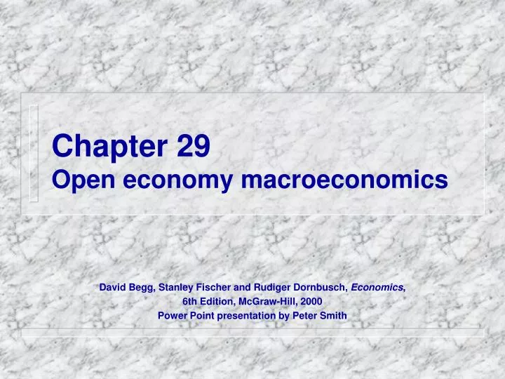 chapter 29 open economy macroeconomics