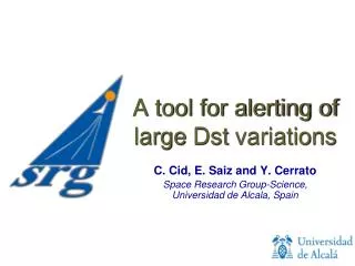 A tool for alerting of large Dst variations