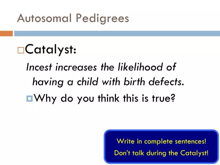 autosomal pedigrees