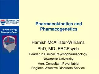 Pharmacokinetics and Phamacogenetics