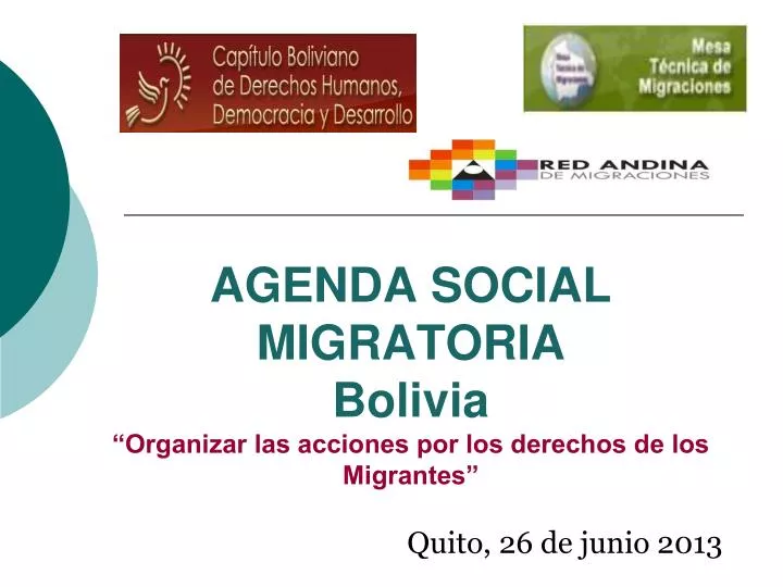 agenda social migratoria bolivia organizar las acciones por los derechos de los migrantes