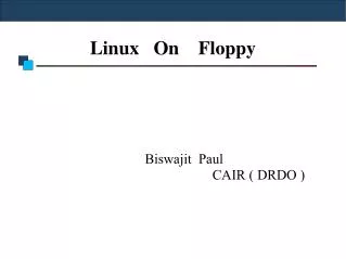 Linux On Floppy