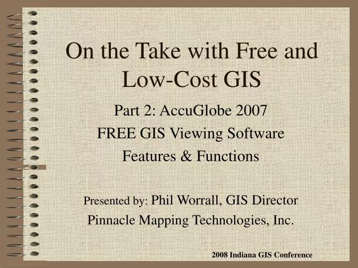 on the take with free and low cost gis