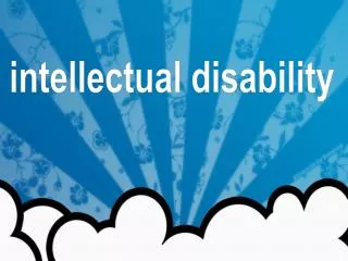 intellectual disability