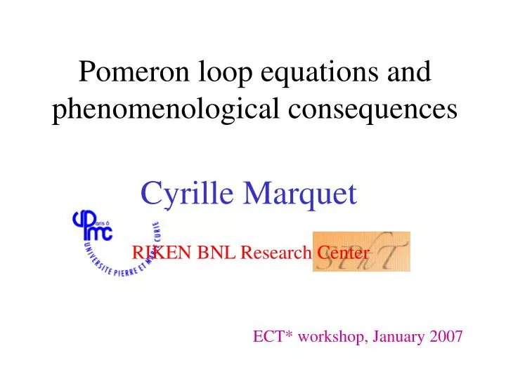 pomeron loop equations and phenomenological consequences