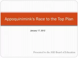 Appoquinimink's Race to the Top Plan