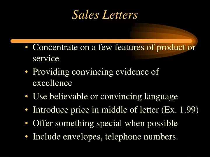 sales letters