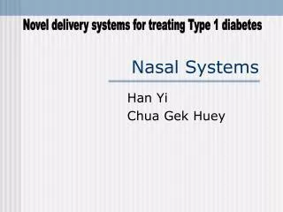 Nasal Systems