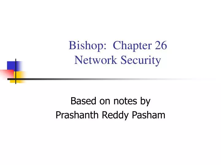 bishop chapter 26 network security