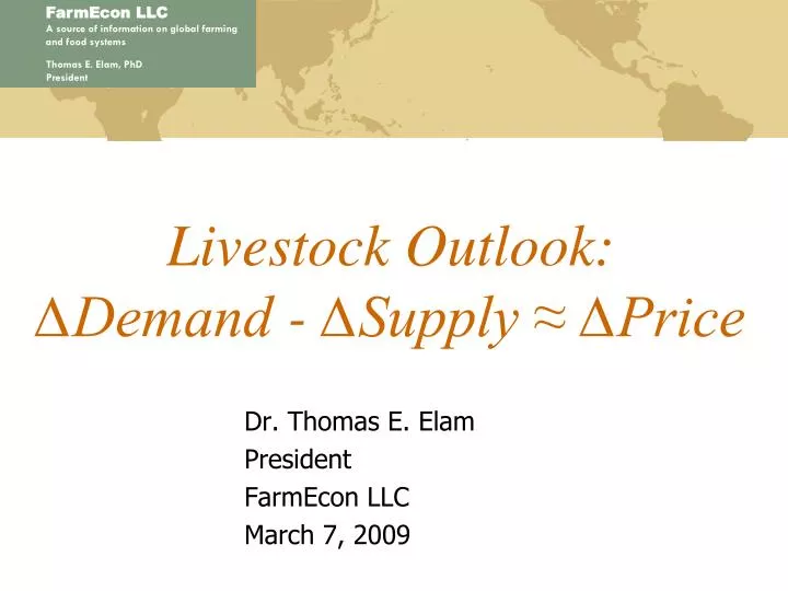 livestock outlook demand supply price