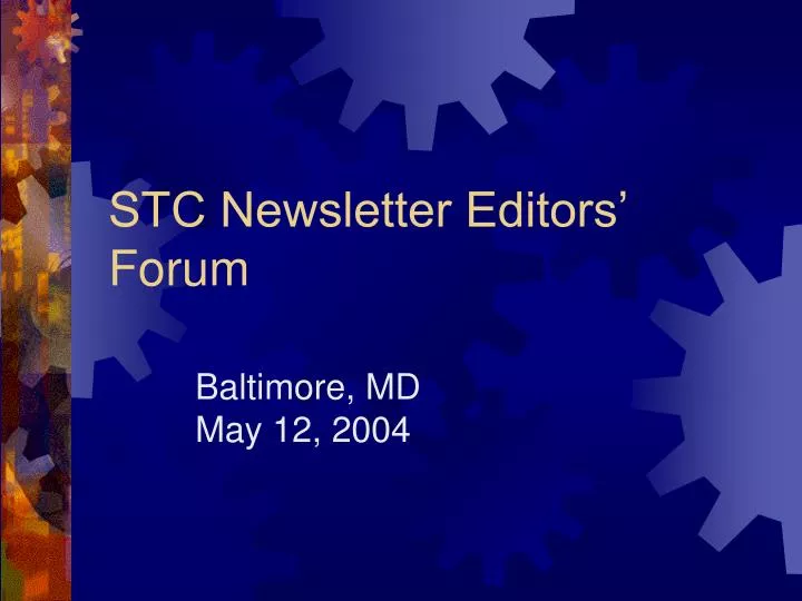 stc newsletter editors forum