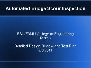 Automated Bridge Scour Inspection