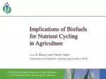 Implications of Biofuels for Nutrient Cycling in Agriculture - slide 1