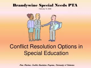 Conflict Resolution Options in Special Education