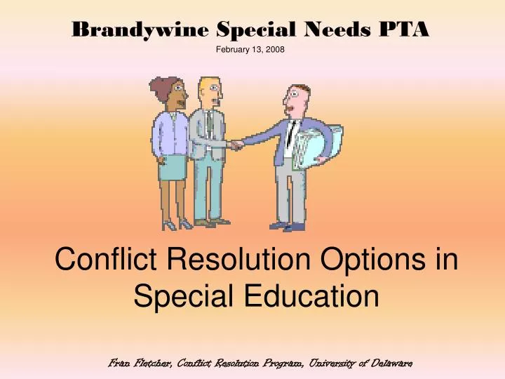 conflict resolution options in special education