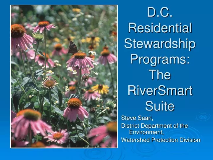 d c residential stewardship programs the riversmart suite