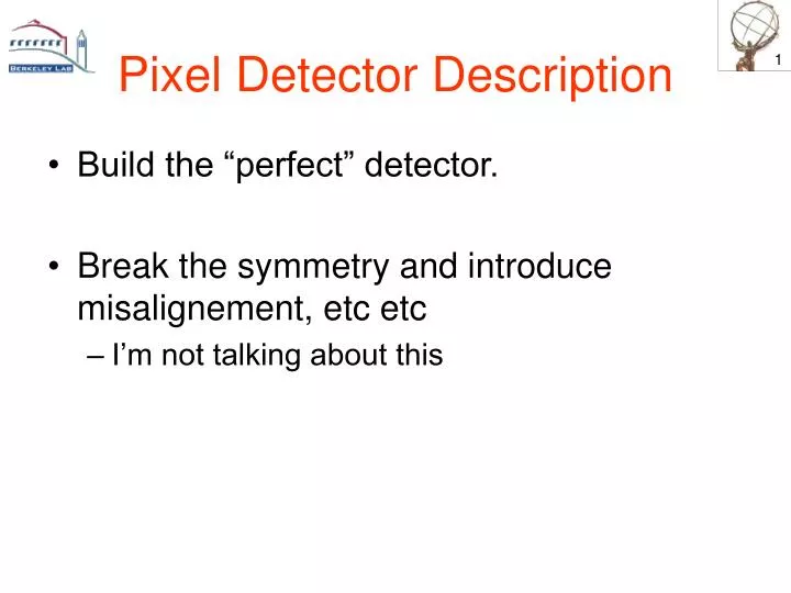 pixel detector description