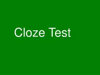 cloze test
