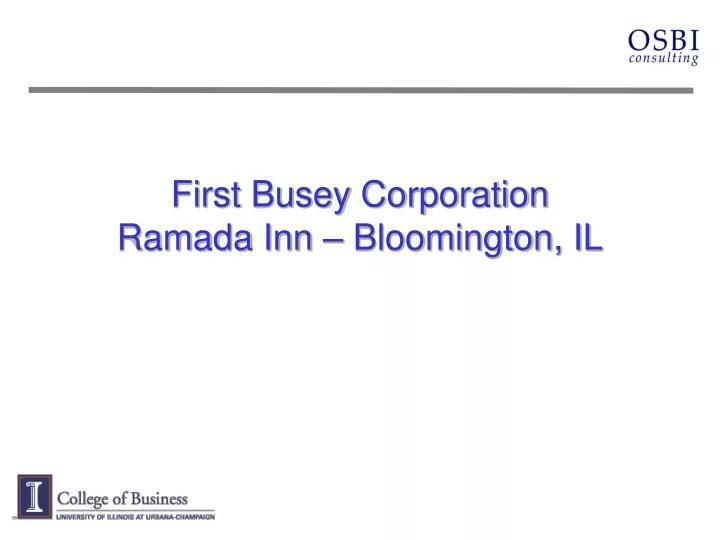 first busey corporation ramada inn bloomington il
