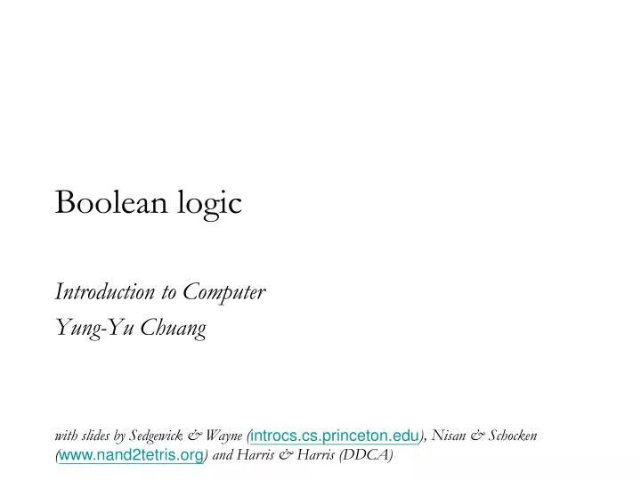 introduction to computer logic