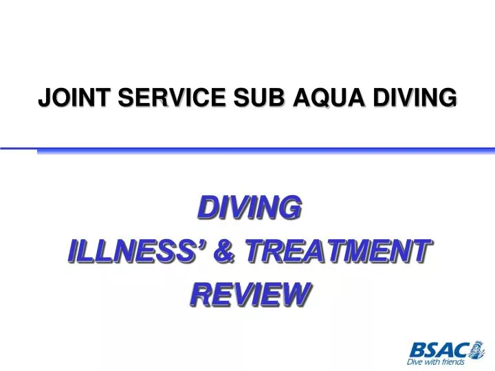 joint service sub aqua diving