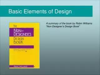 Basic Elements of Design