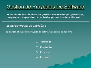 gesti n de proyectos de software