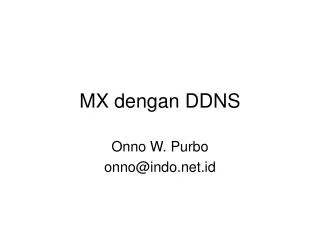 mx dengan ddns