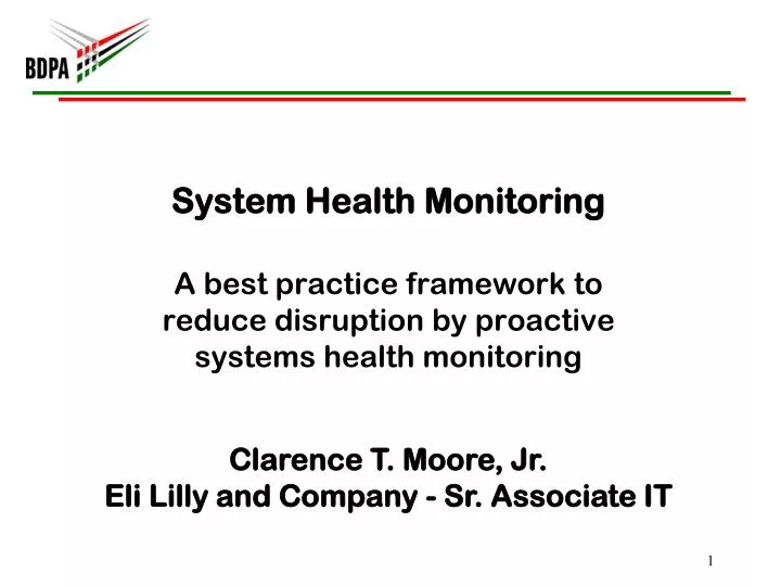 system health m onitoring