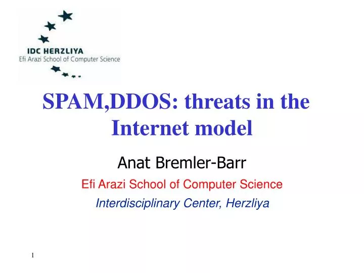 spam ddos threats in the internet model