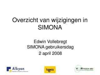 overzicht van wijzigingen in simona