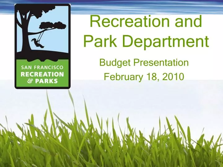 recreation and park department