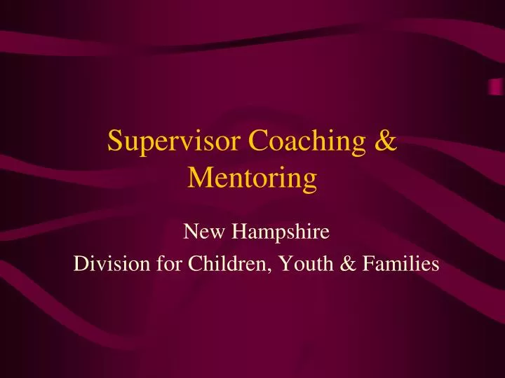 supervisor coaching mentoring